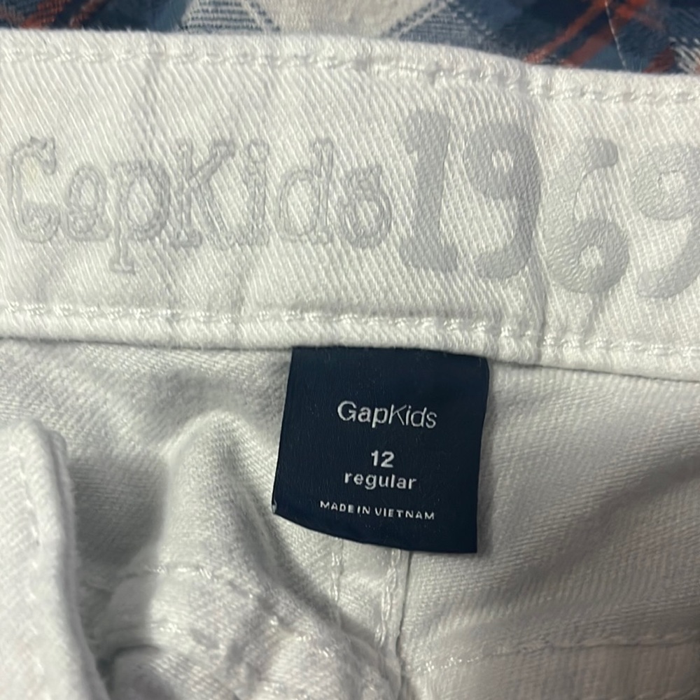 Kids “super skinny” white jeans.